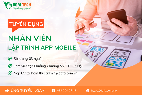 Tuyển dụng 03 nhân viên lập trình App Mobile